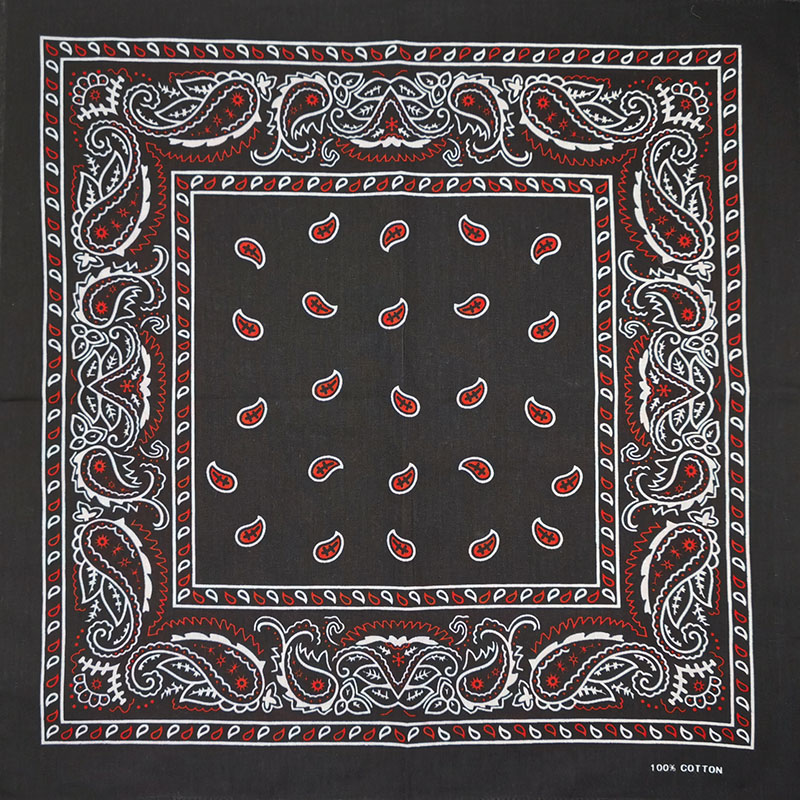 Fashion Unisex Black Paisley H - Bandana Blank White avaliação e preço