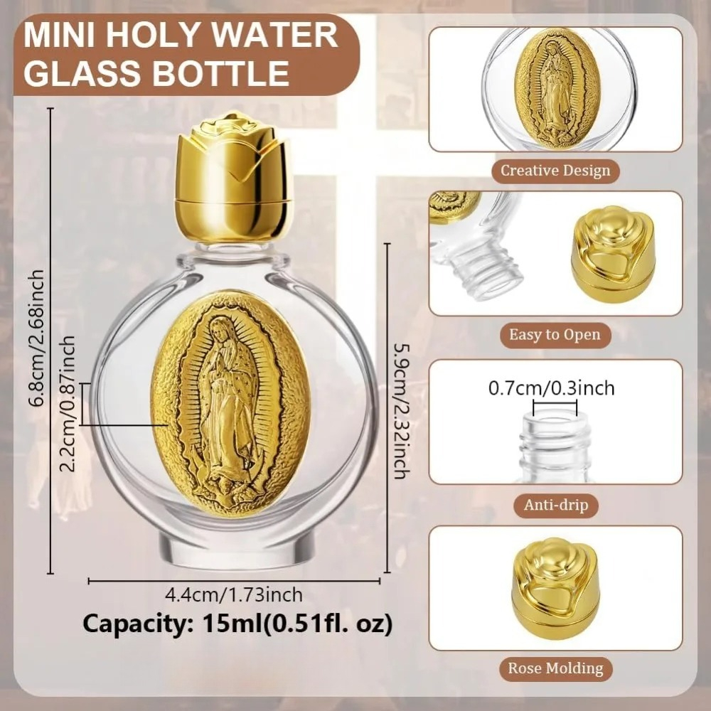 12/2Pcs Holy Water Bottles 0.5 - Water Bottle Blank avaliação e preço