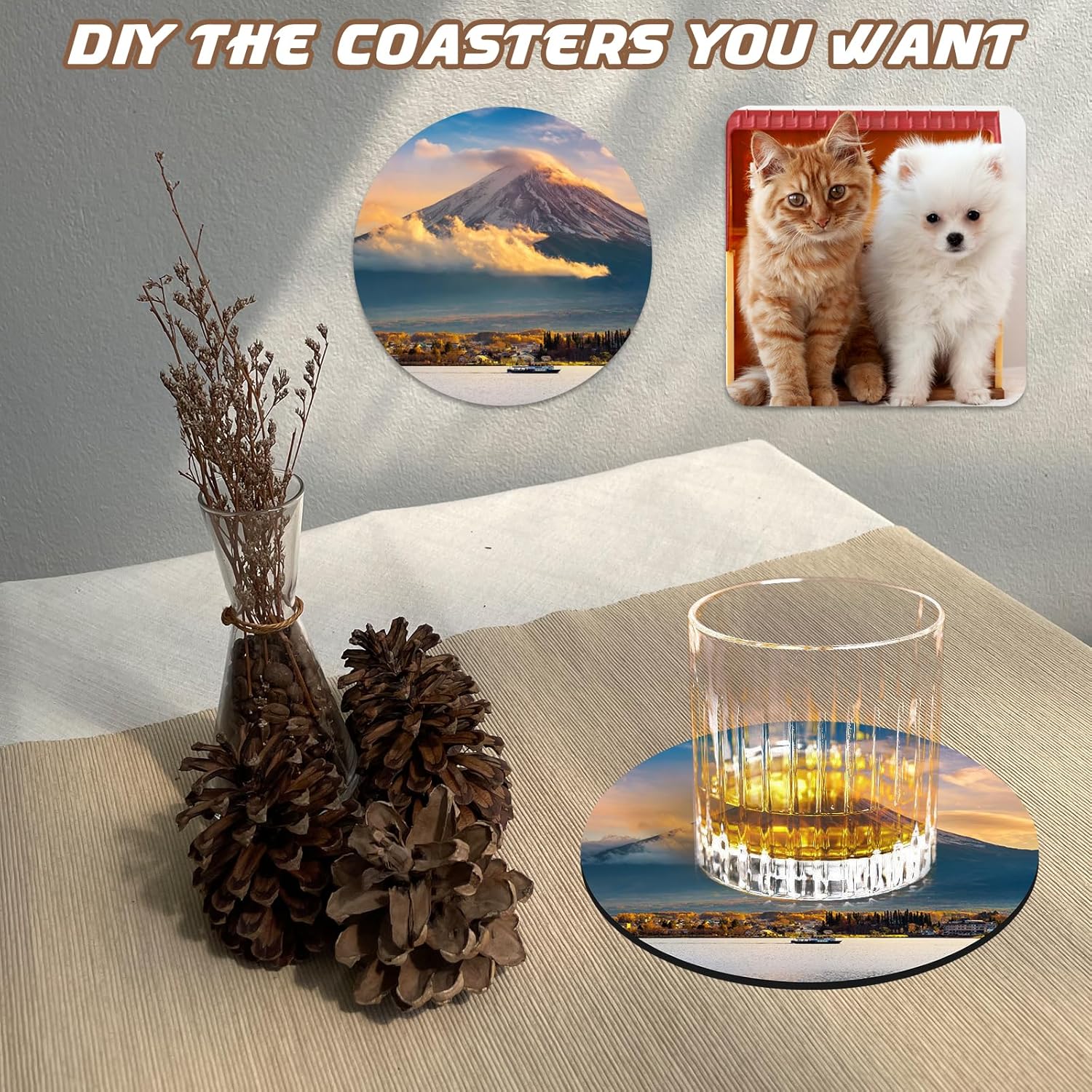 10 Pcs Sublimation Coasters Bl - Coaster Sublimation Blank avaliação e preço