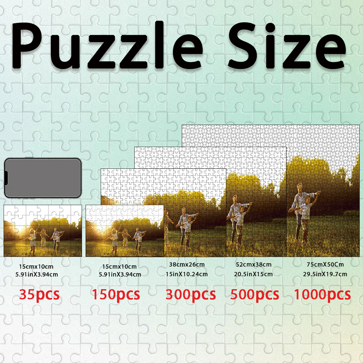 1pc Custom Photo Single Portra - Puzzle Blank White avaliação e preço