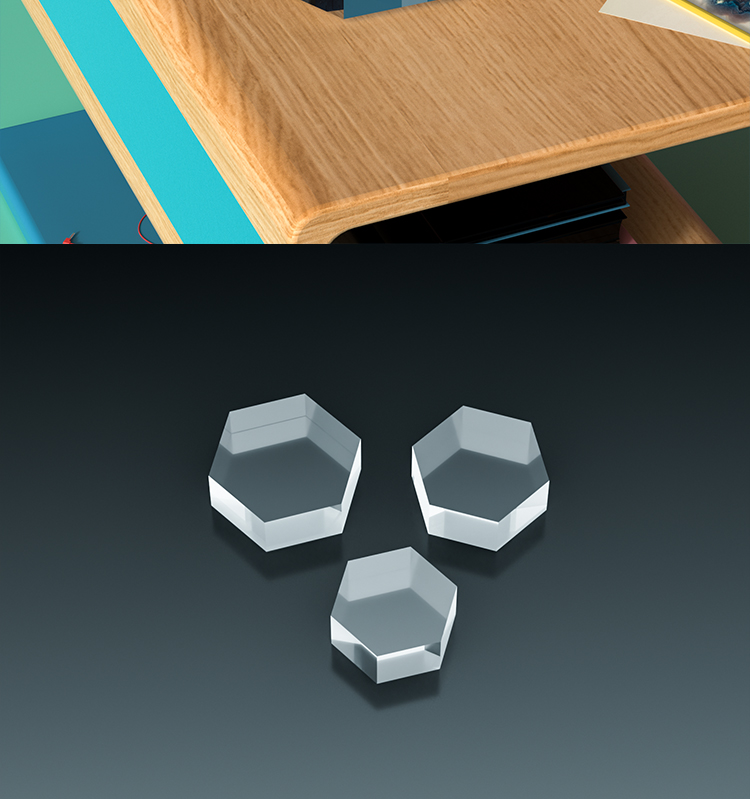 Clear Polished Hexagonal Acryl - Photo Acrylic Block avaliação e preço