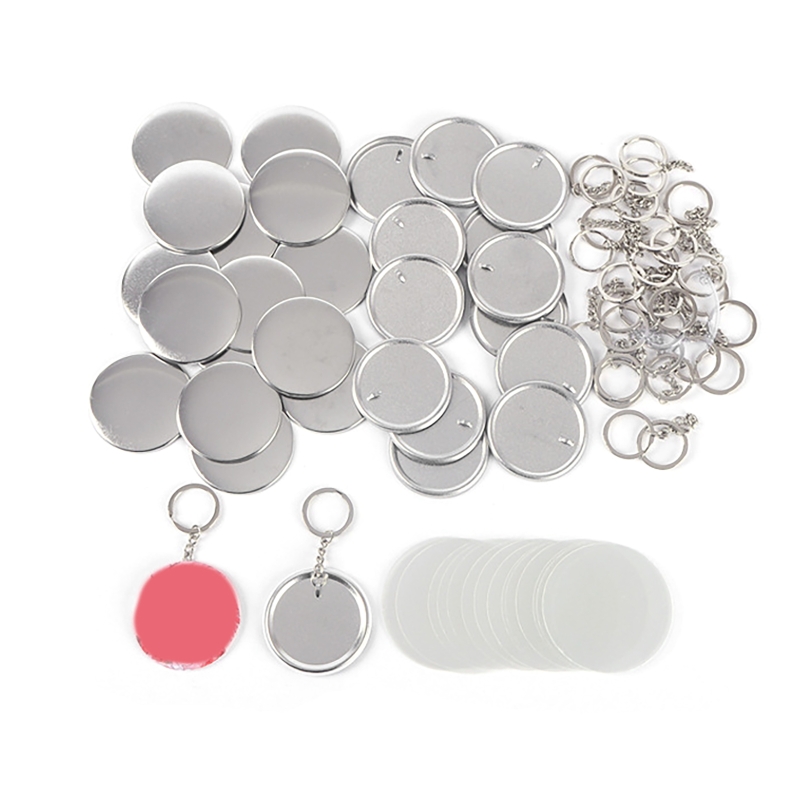 100PCS 44MM 58MM Plastic Metal - Button Badge Blank avaliação e preço