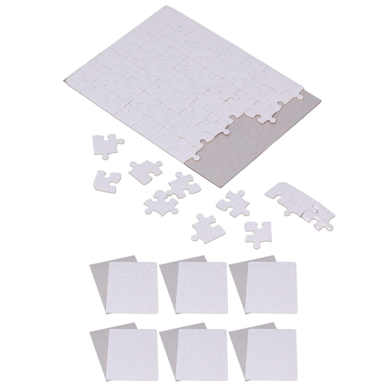 6 Set Blank Puzzles 13x18cm Wh - Puzzle Blank White avaliação e preço