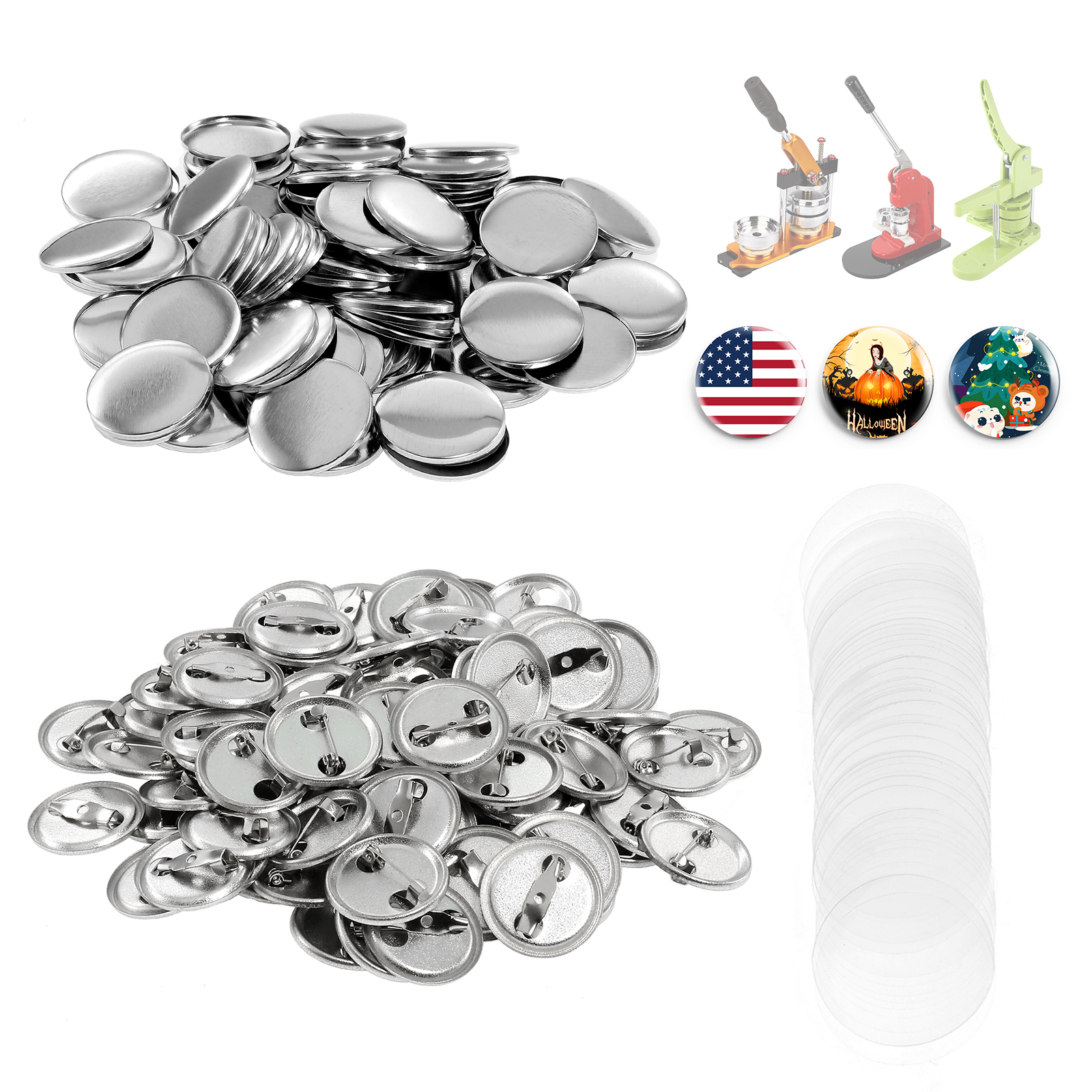 100Pcs Mini DIY Round Mirror M - Button Badge Blank avaliação e preço
