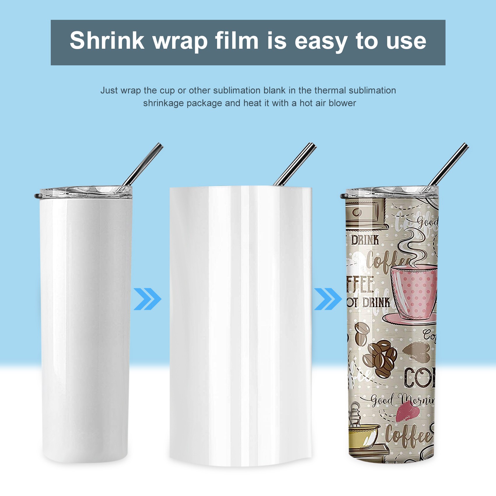 -FTGT 30Pcs Sublimation Shrink - Sublimation Mug White avaliação e preço