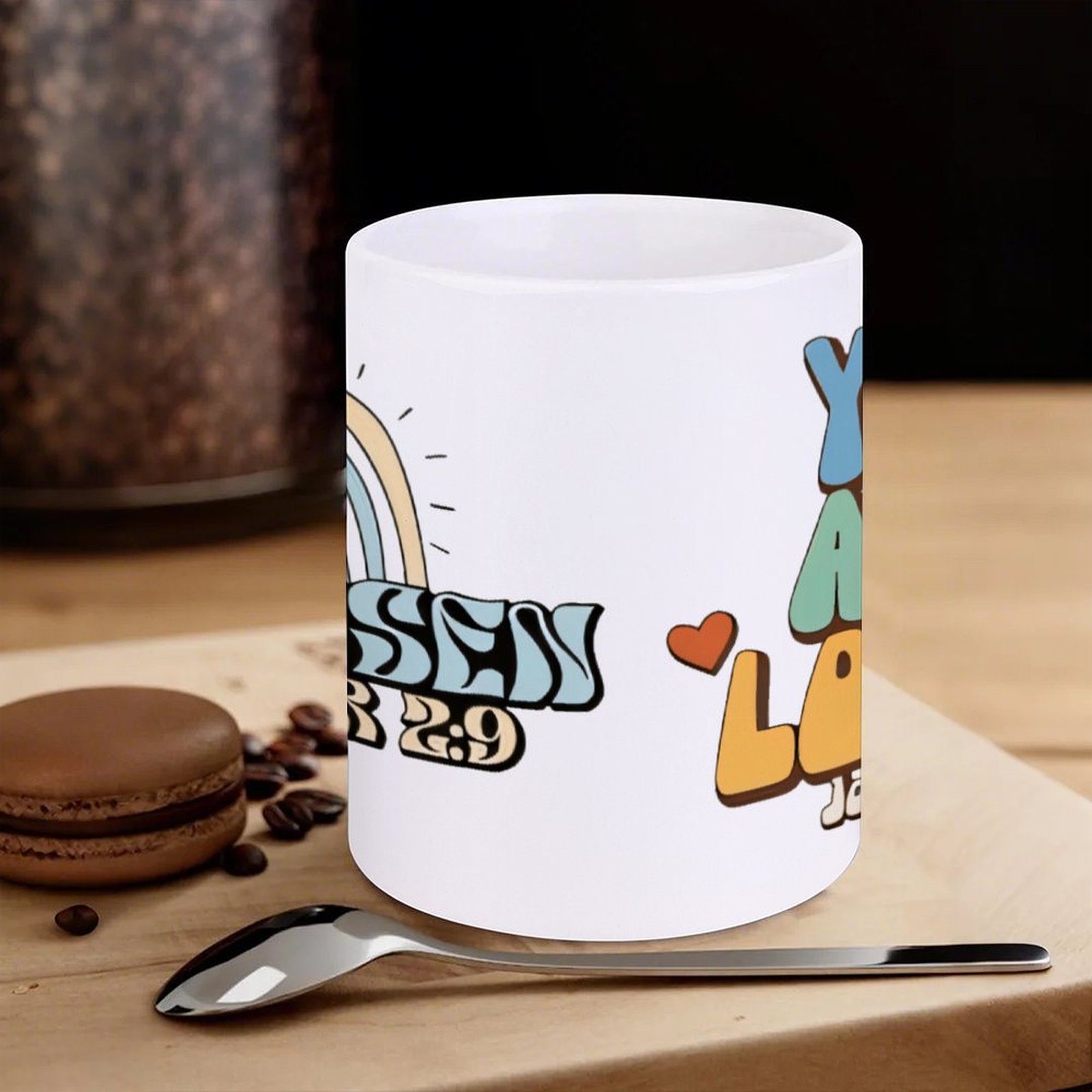A Rainbow And A Rainbow With T - Sublimation Mug White avaliação e preço