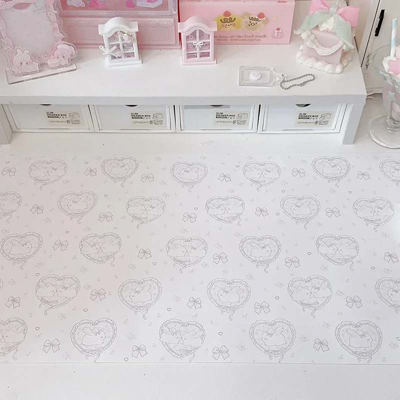 Kawaii Pink Rabbit PU Leather  - Mouse Pad Blank Sublimation avaliação e preço