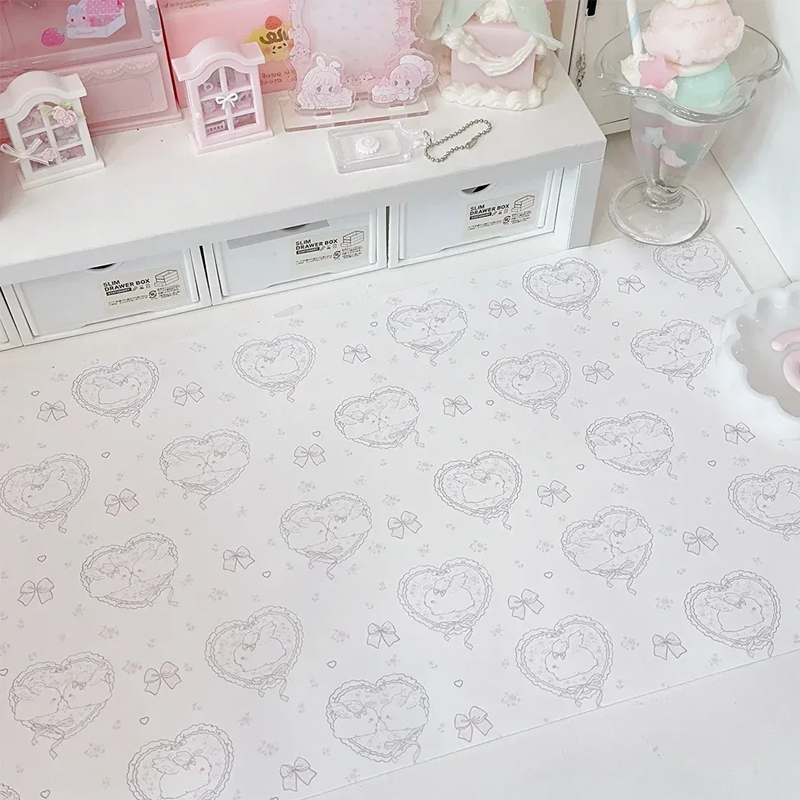 Kawaii Pink Rabbit PU Leather  - Mouse Pad Blank Sublimation avaliação e preço