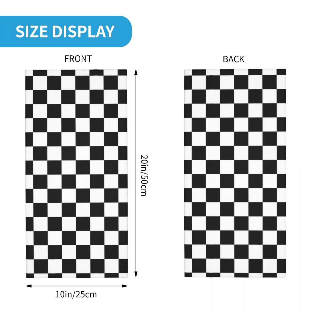 Black And White Checkered Band - Bandana Blank White avaliação e preço