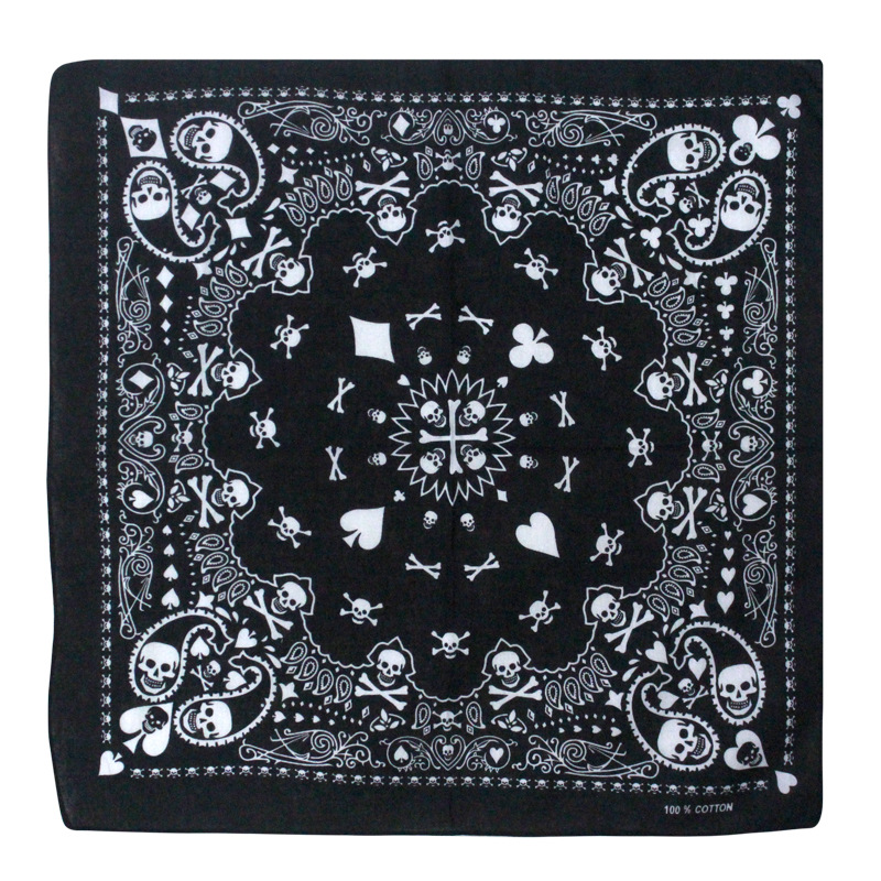 55cm White Black Red Skull Pok - Bandana Blank White avaliação e preço