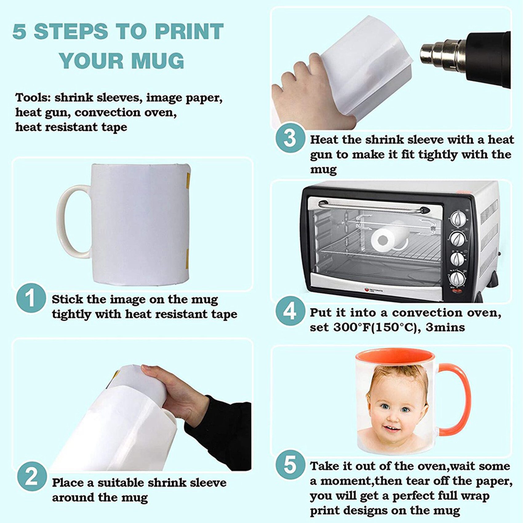 Premium-8X12 Inch Sublimation  - Sublimation Mug White avaliação e preço