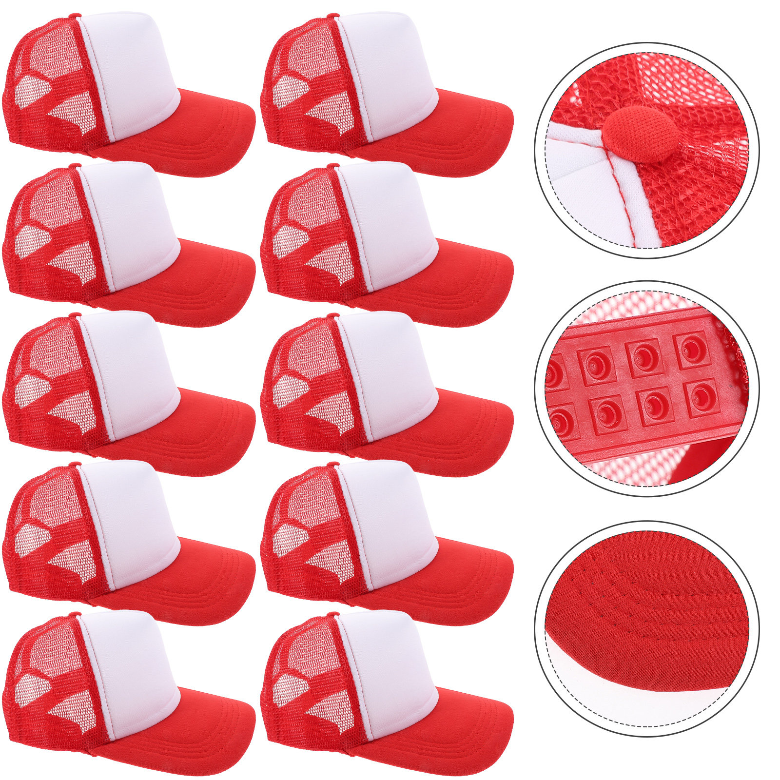 10pcs Blank Mesh Baseball Caps - Hat Sublimation Blank avaliação e preço