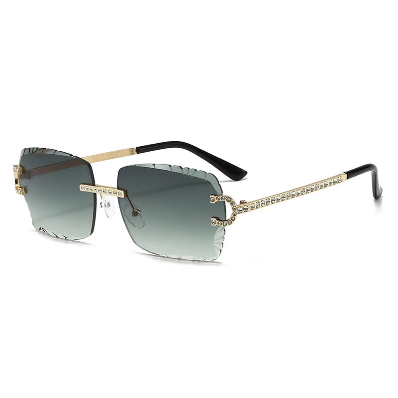 Fashion Rimless Square Sunglas - Metal Photo Panel avaliação e preço