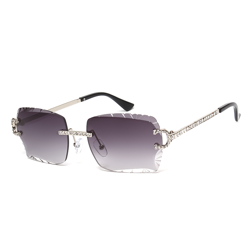 Fashion Rimless Square Sunglas - Metal Photo Panel avaliação e preço