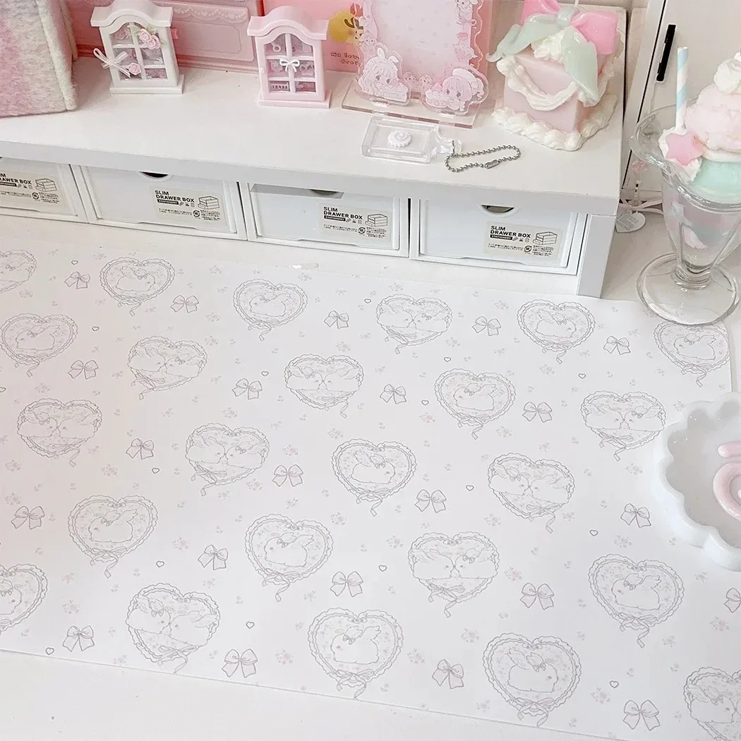 Kawaii Pink Rabbit Girl Heart  - Mouse Pad Blank Sublimation avaliação e preço