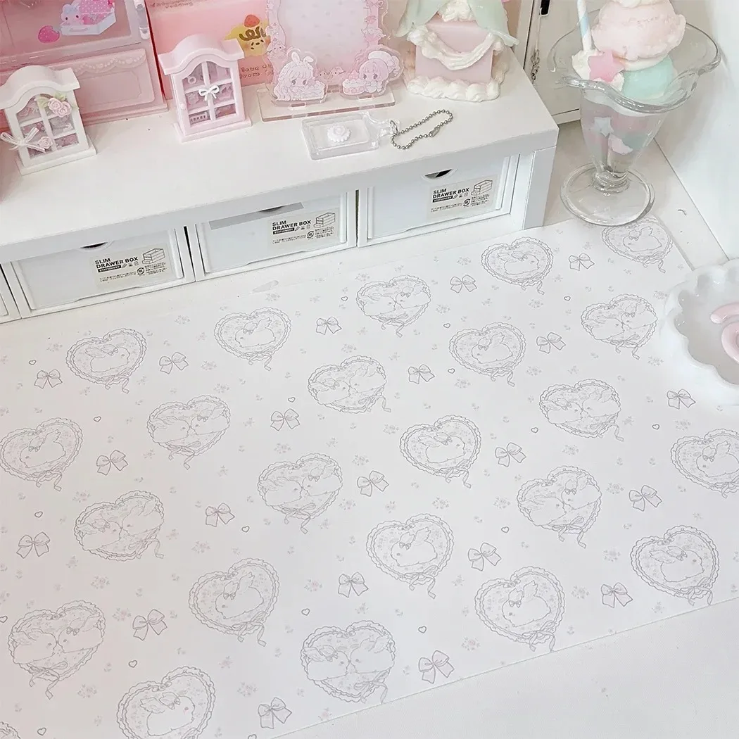 Kawaii Pink Rabbit Girl Heart  - Mouse Pad Blank Sublimation avaliação e preço