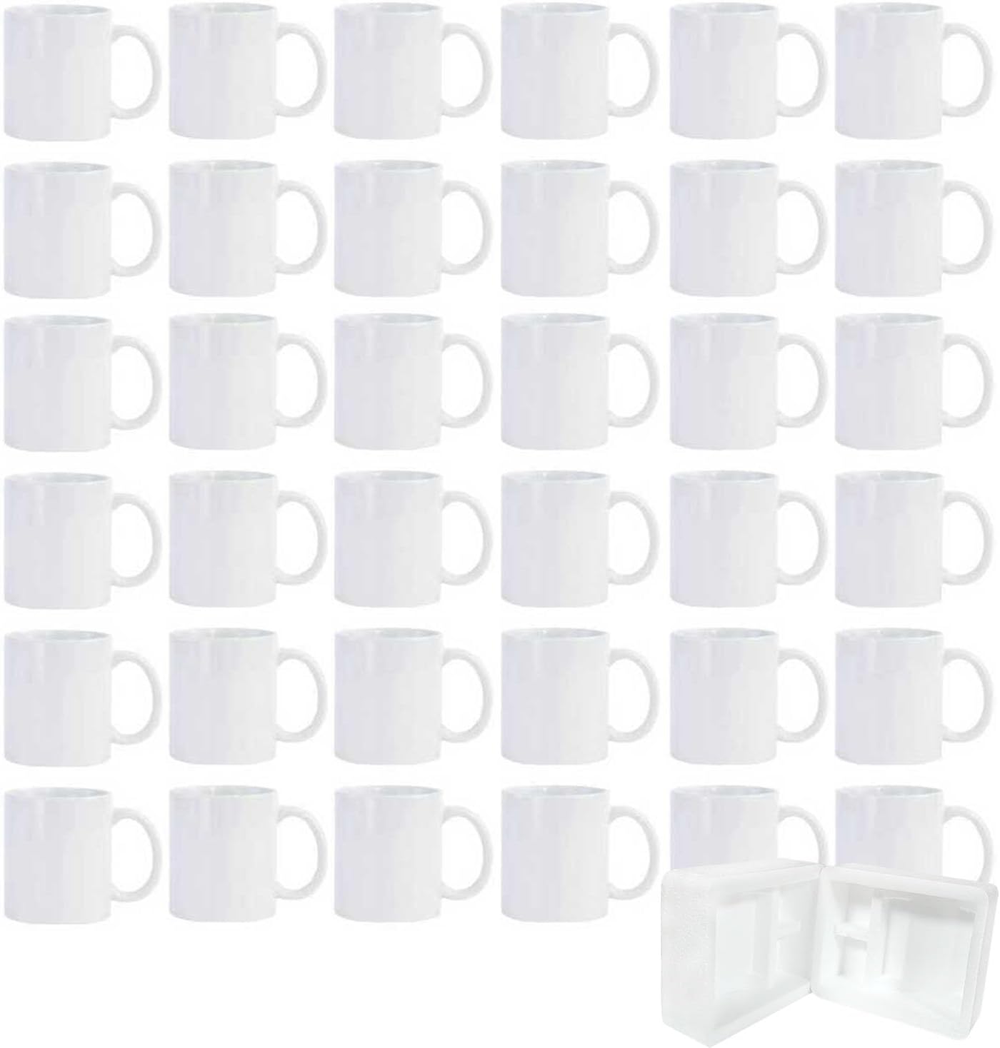 36pcs Sublimation Mugs 11oz Wh - Sublimation Mug White avaliação e preço