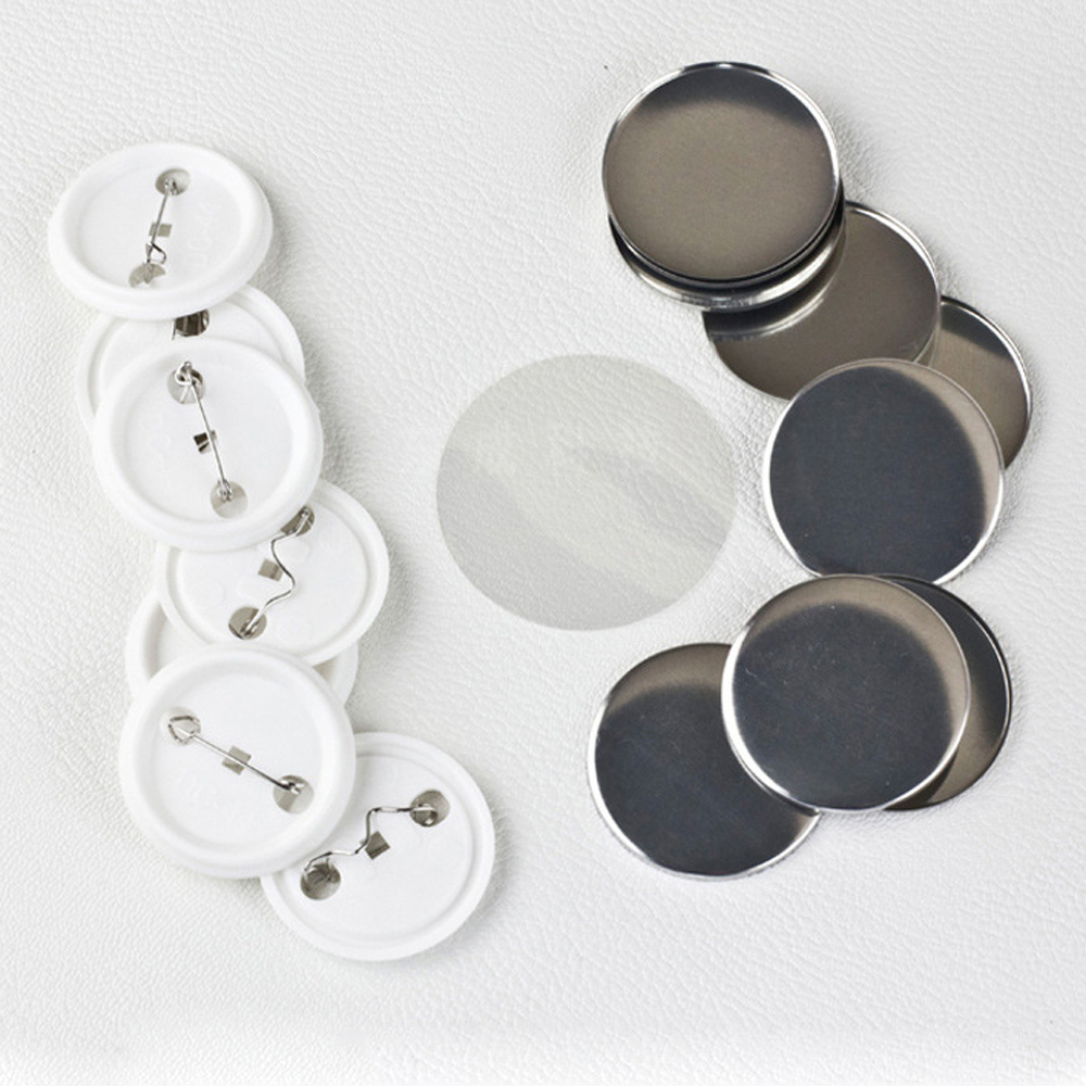 100Pcs/set Plastic Blank Badge - Button Badge Blank avaliação e preço