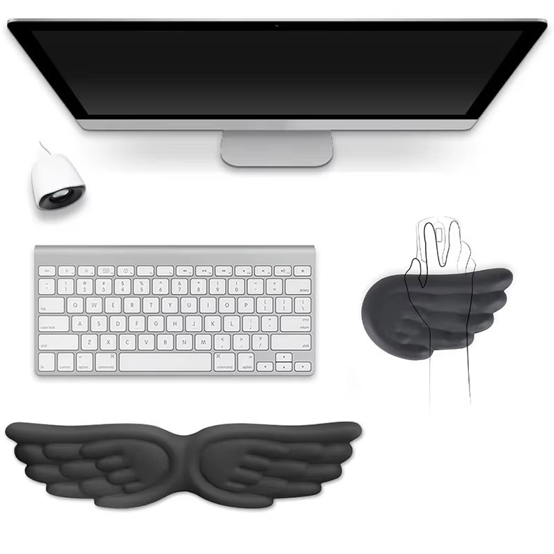 Angel Wings Shaped Keyboard Mo - Mouse Pad Blank Sublimation avaliação e preço