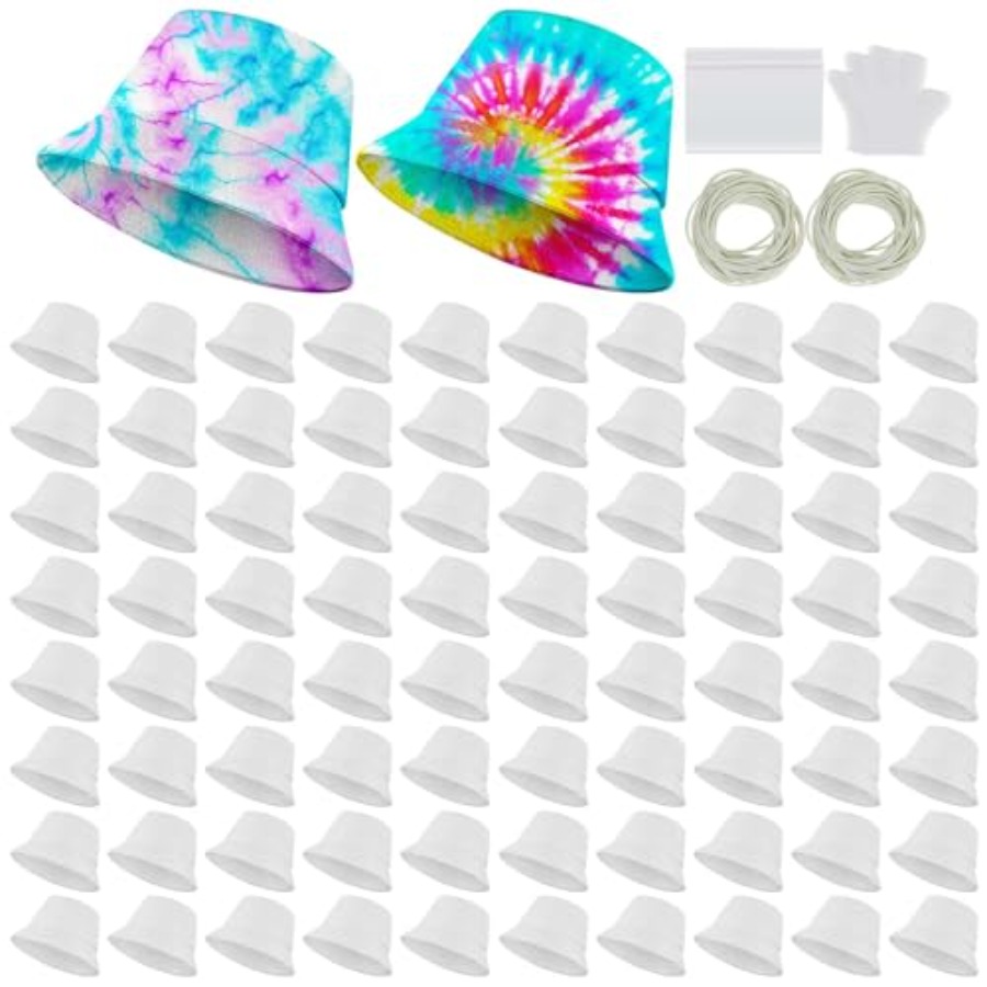 White cotton bucket hat for ti - Hat Sublimation Blank avaliação e preço