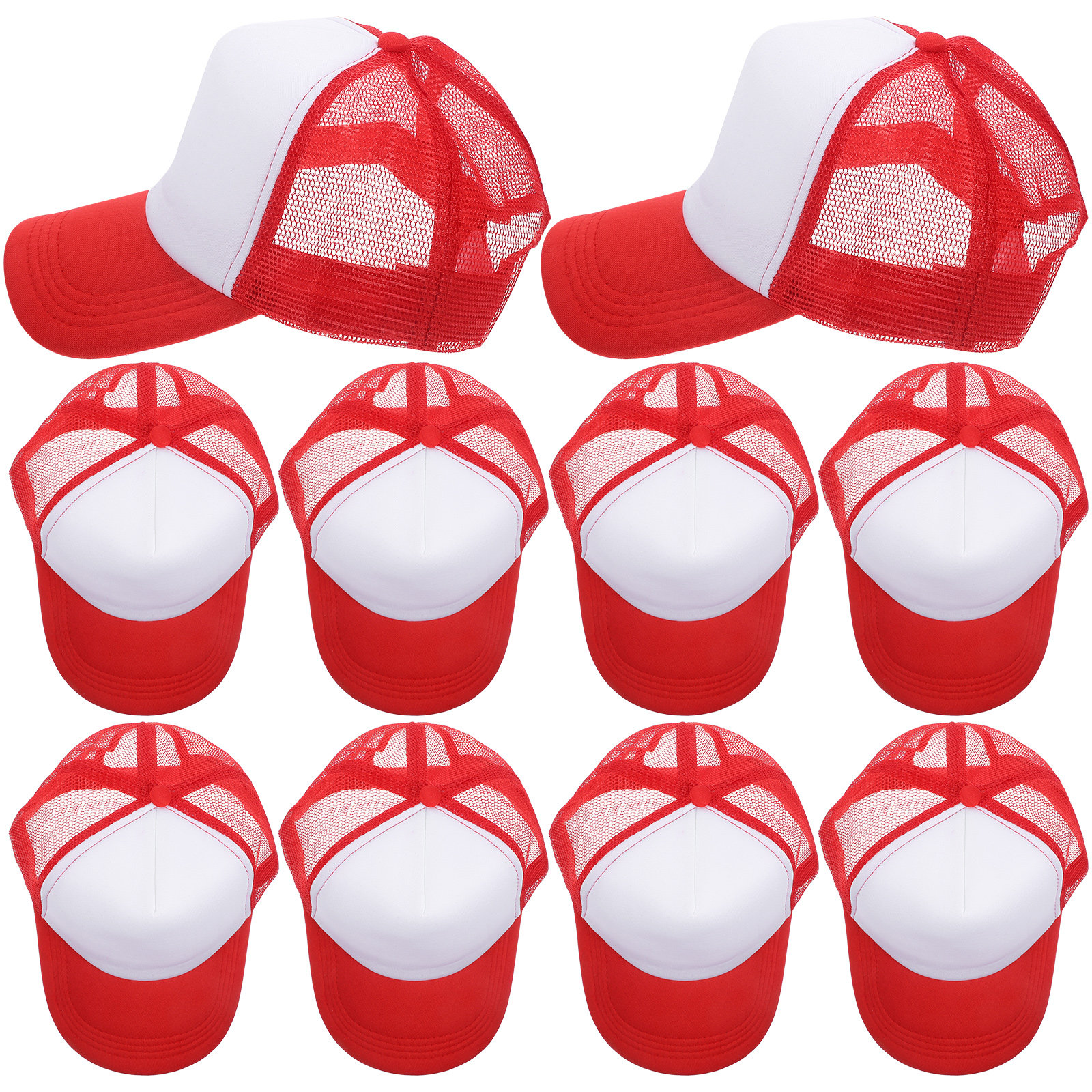 10Pcs DIY Blank Mesh Baseball  - Hat Sublimation Blank avaliação e preço
